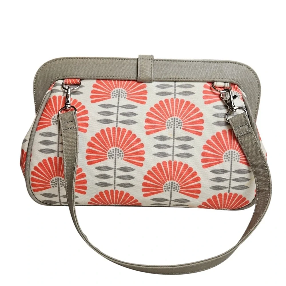 Petunia Pickle Bottom Diaper Bag Red Orange‎ Coral Shoulder Floral Waterproof